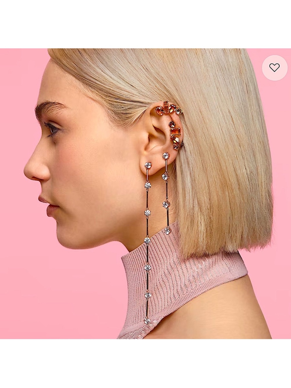 Atelier Swarovski Constella earrings
Asymmetrical, Rose Gold